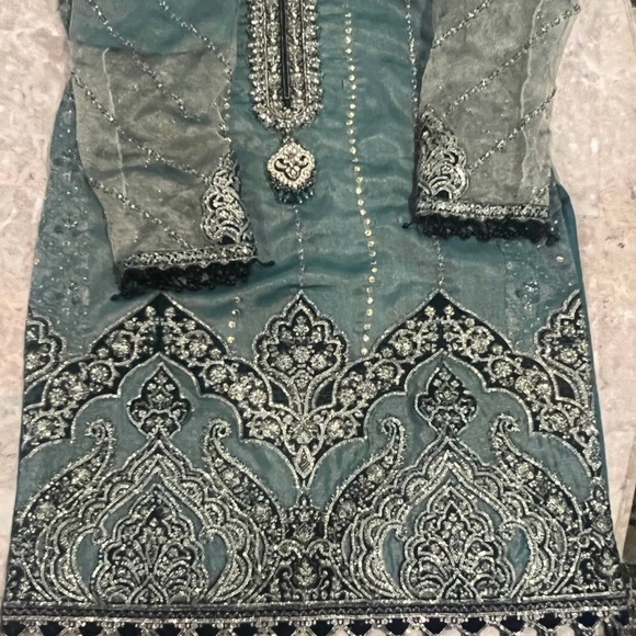 New 3 piece Pakistani maria b wedding party dress xl - Picture 4 of 12